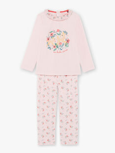 Girl's pyjama T-shirt and pink pants BEBICHETTE / 21H5PF63PYJD300