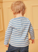 Pastel blue and ecru sailor T-shirt LADREDO / 24H1BGJ1TMLC236