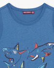 Blue tank top with shark design child boy CYDEBAGE1 / 22E3PGT1DEBC240