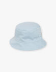 Beige and blue striped print bucket hat  FAENZO / 23E4BGI1CHAC218