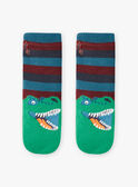 Child boy's anti-slip socks with dinosaur designs BUPRAGE / 21H4PGQ1SOA714