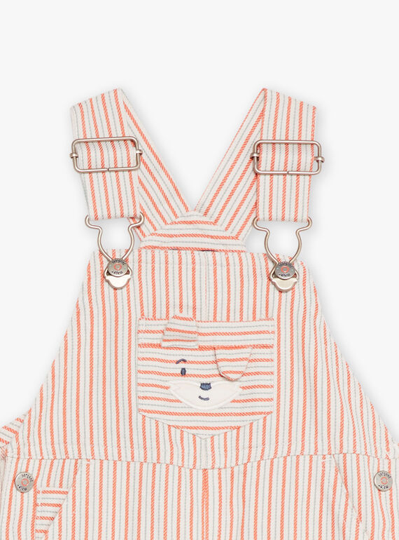 Vanilla long dungarees with stripe print GABILLY / 23H1BG71SAL114