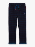 Navy blue plaid pants GOBELAGE / 23H3PGD1CFP070