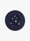 Navy blue wool beret GLYBERETTE / 23H4PFN1CHA070