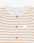 Off white top, beige pants and socks set FORTUNATO / 23E0CM61ENS817