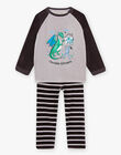 Grey velvet pajama with dragon animation DECHEVAGE / 22H5PG26PYJ943