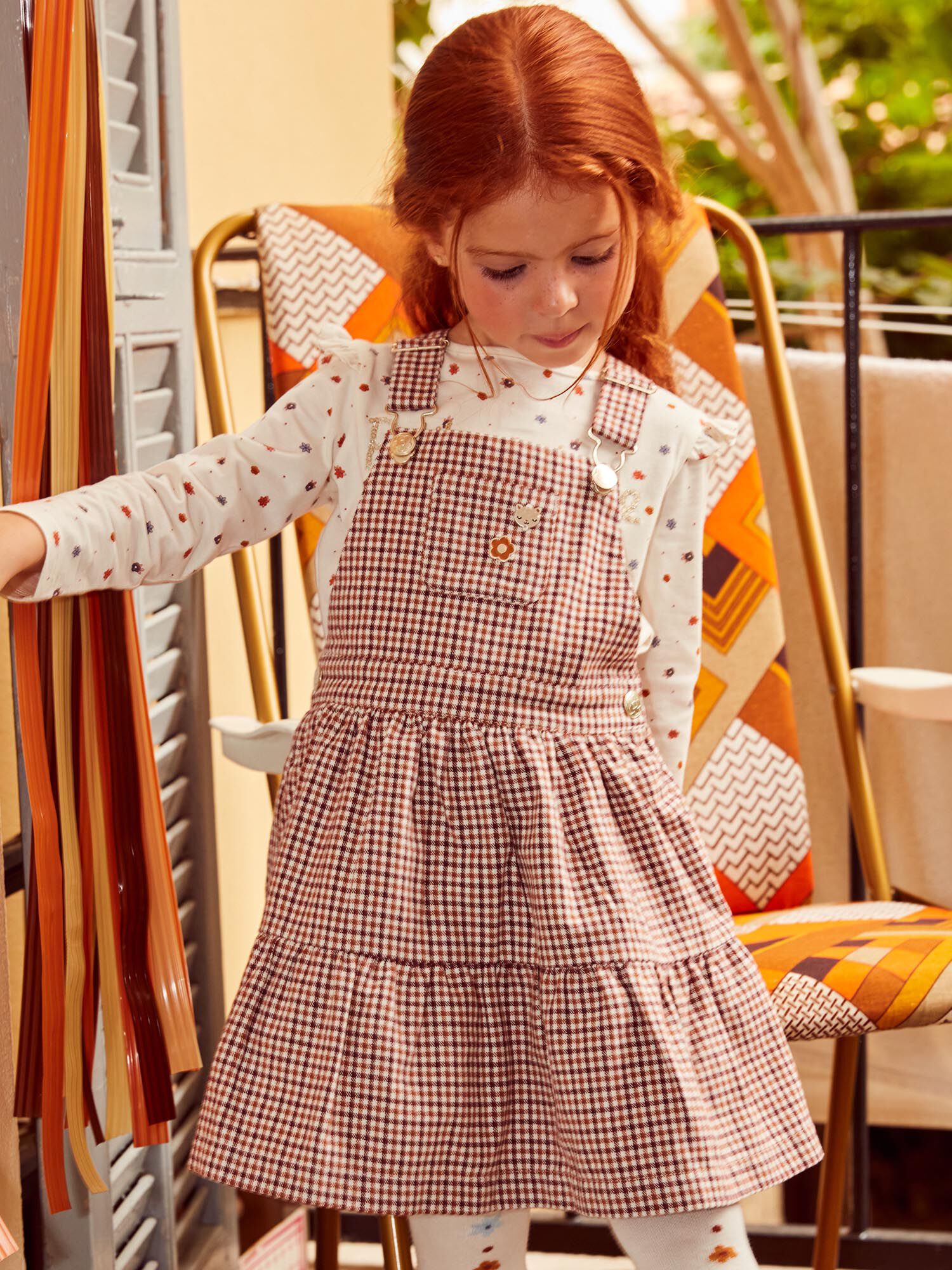 Check shop dungaree dress
