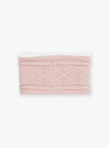 Pink cable-knit snood GIDIANA / 23H4BF51SNO307