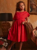 Red dress with embroidery KROFORETTE / 24E2PFE1ROBE405
