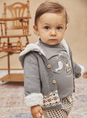 Medium-gray knit hooded vest GASIMON / 23H1BGR1GILJ908