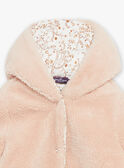 Beige hooded coat in synthetic fur GIDOUCE / 23H1BF51MAN080