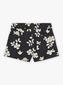 Slate black poplin shorts with leaves and turtles print FATHOMAS / 23E1BGP2SHOJ900