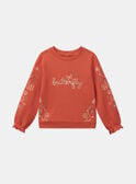 Red sweatshirt with butterflies KROSWETTE / 24E2PFE1SWEE405
