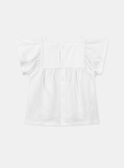 Flowing off-white short-sleeved T-shirt  KALINA / 24E1BFD1TEE001