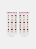 Jacquard socks with flowers and hearts KLASOZETTE / 24E4PFN1SOB001