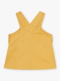 Honey yellow twill jumper dress FABLANCHE / 23E1BF81CHS107