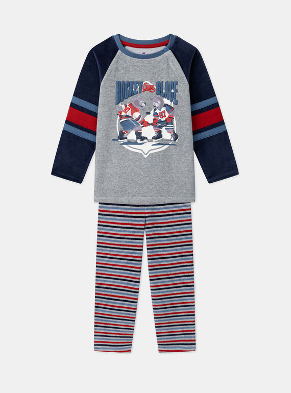 Heather grey PYJAMA LECHOAGE / 24H5PG41PYJ943