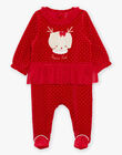 Christmas romper with velvet dots and tulle DUJULIETTE / 22H5BF72GRE050