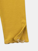 Yellow ochre ribbed leggings KOLEGETTE / 24E2PFD1LG107