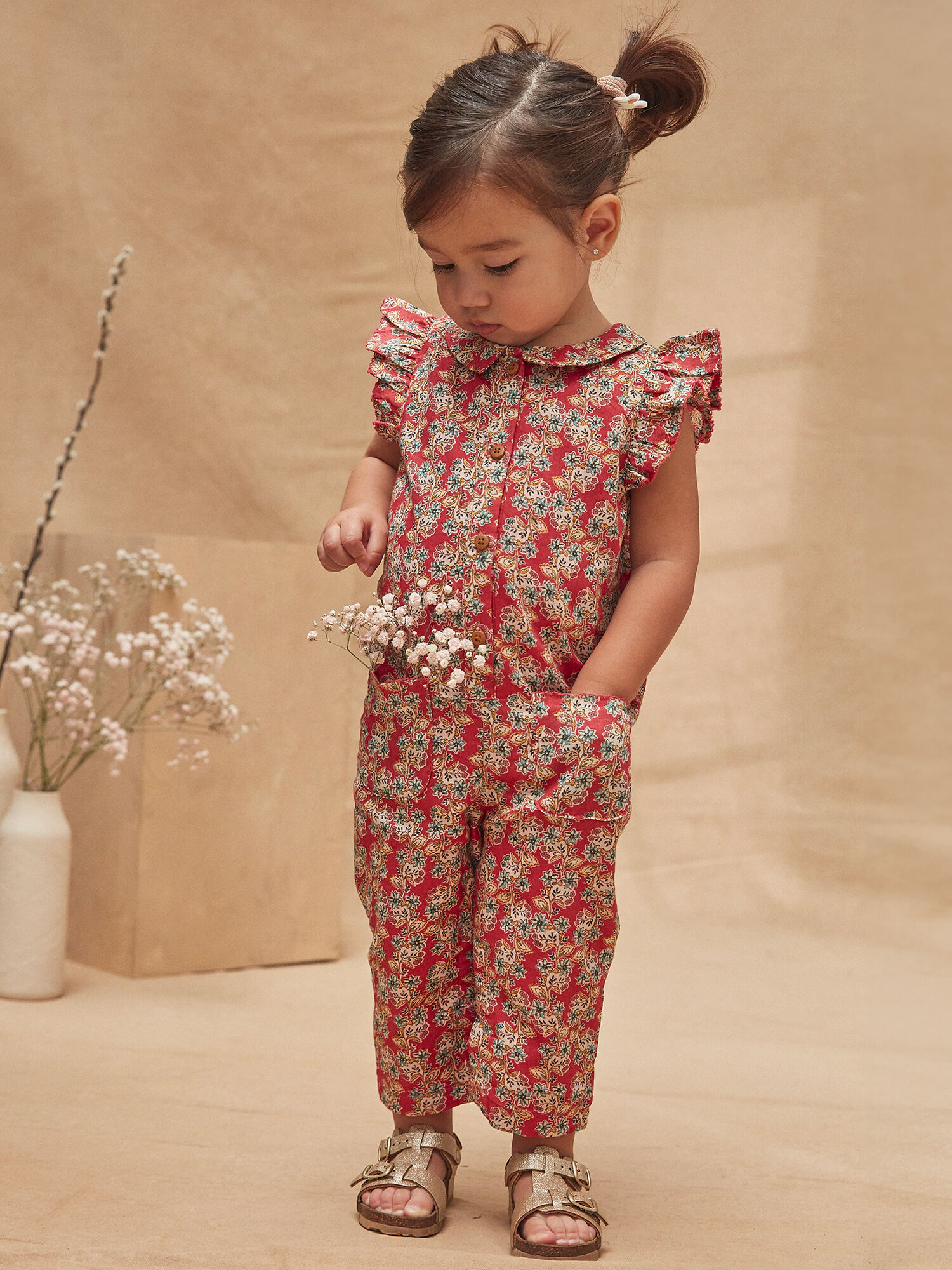 Girl best sale red jumpsuit