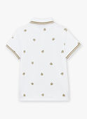 White polo shirt with leaf print KRIPOLAGE 2 / 24E3PGK2POL000