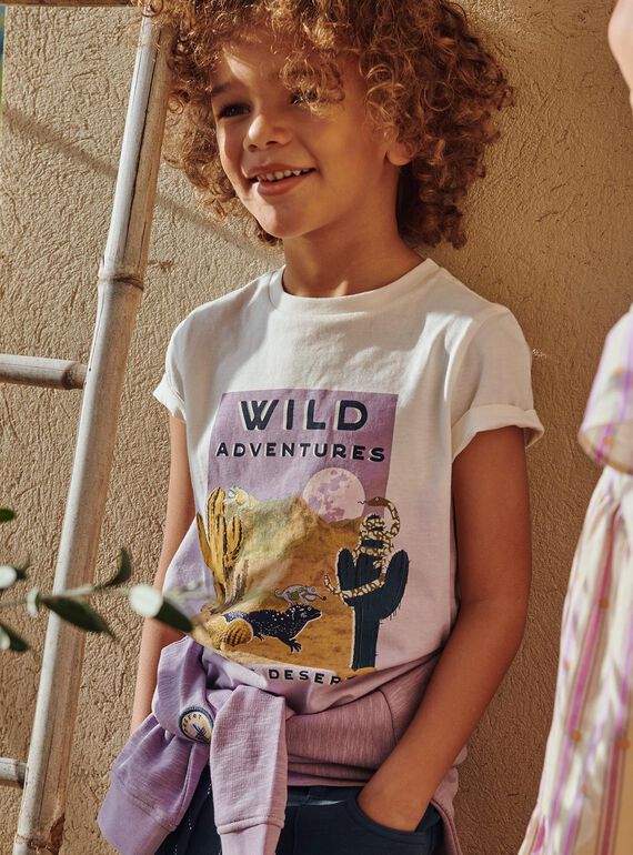 Tie and dye T-shirt with desert patterns FLAMIAGE / 23E3PGO2TMC001