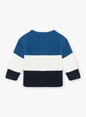 Baby boy three-colored sweater with monkey design CARAYNAL / 22E1BGK1PUL703