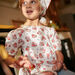 Child girl's ecru flower print blouse