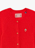 Red ribbed vest FEREDETTE / 23E2PFB2CAR050