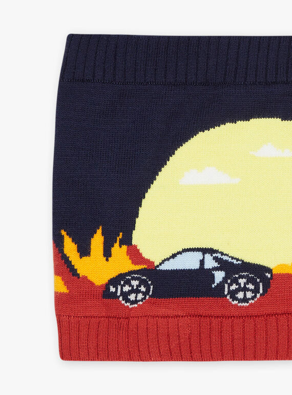 Navy landscape knit snood FRALOSAGE / 23E4PG51SNO713