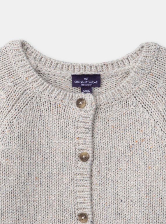 Heathered off white CARDIGAN MABELLE / 25E1BF71CAR006