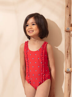 Swimsuit 1 piece red child girl ZAIZOETTE / 21E4PFR3D4K050