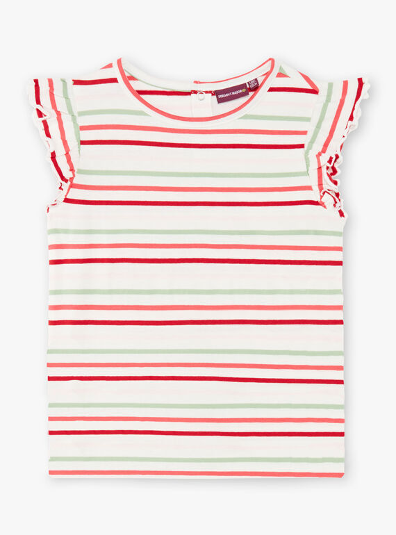 Striped dungarees dress and T-shirt set ZOCHUETTE / 21E2PFJ1ENSP269