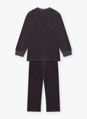 Boy's dark grey phosphorescent pyjama set with pumpkin bag BALOAGE / 21H5PGH1PYJJ905