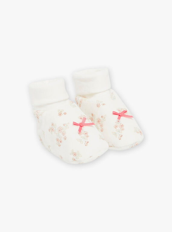 Ecru velvet birth slippers GOSIANE / 23H0AFB1CHP001