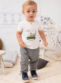 Baby boy white and green T-shirt BADAEL / 21H1BG21TMC632