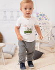 Baby boy white and green T-shirt BADAEL / 21H1BG21TMC632