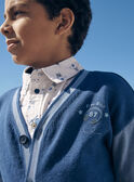 Blue long-sleeved cashmere cardigan LEGILAGE / 24H3PGJ1GILC230