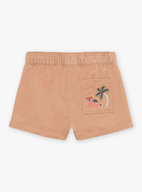 Brown pecan twill shorts FATRISTAN / 23E1BGP1SHOI821