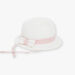 Ivory straw hat with bow
