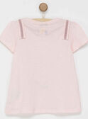 Pale rose T-shirt NUAGETTE / 18E2PFQ1TMC301