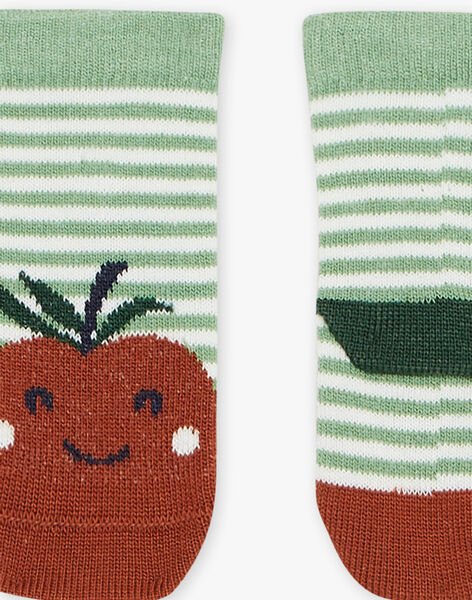 Tomato striped loop socks FACAM / 23E4BGB1SOQ114