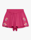 Fuchsia pink flower print shorts CIESHOETTE / 22E2PFV1SHO304