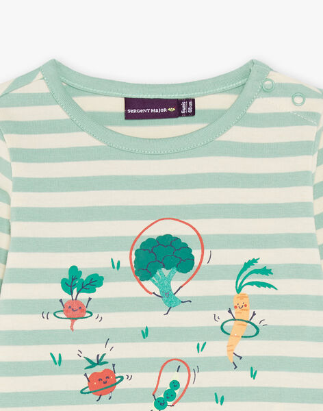 Striped and vegetable print T-shirt FACLEM / 23E1BGB1TML611