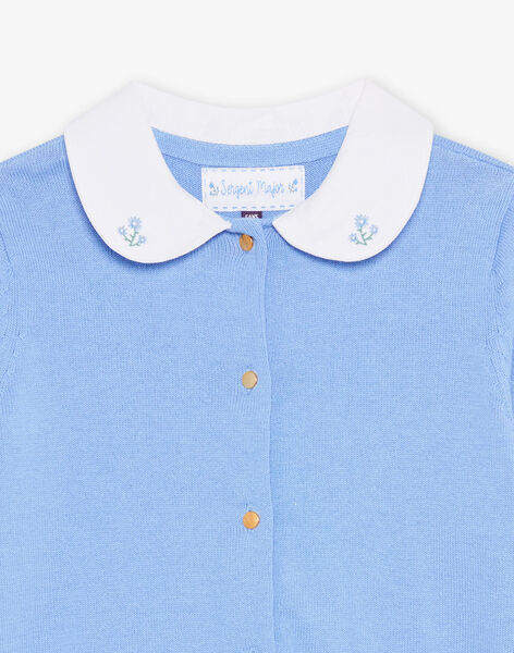 Blue cotton cardigan FRITETTE 3 / 23E2PFJ2CAR201