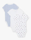 Off white set of 3 organic cotton bodysuits FEILIAS / 23E5BGH1BDL001