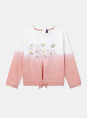 Pink tie & dye fleece sweatshirt KRISWETTE / 24E2PFB1SWE001