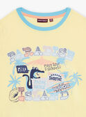 Blue and yellow pyjamas with crocodile print child boy CAPLAGE / 22E5PG51PYJB113