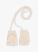Beige knitted gloves GRAVYETTE / 23H4PF61GAN114
