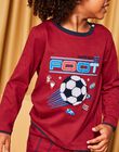 Pyjamas in burgundy jersey with soccer motifs DEFOTAGE / 22H5PG21PYJ503